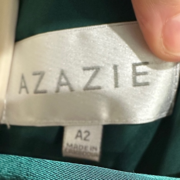 Azazie Teal Maxi Dress - Picture 2 of 16